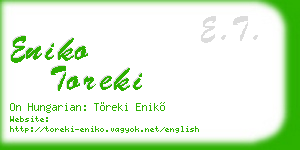 eniko toreki business card
