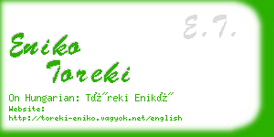 eniko toreki business card